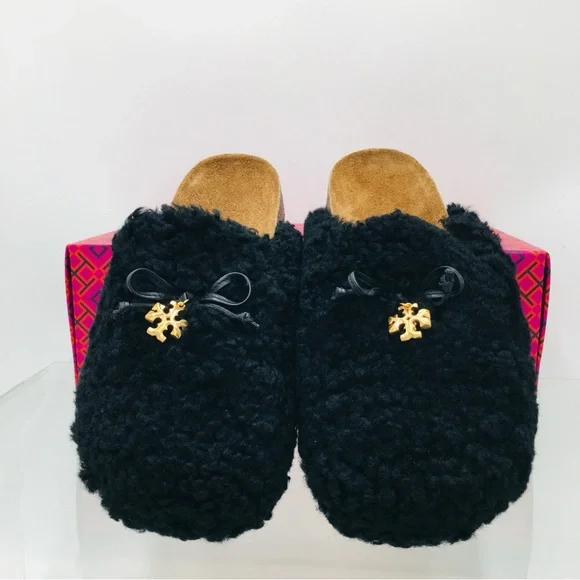 Tory Burch Charm Mammouth Mule Shearling / Nappa Leather Women’s Size 6.5 M